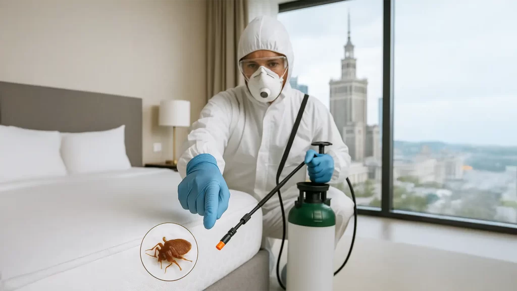 obrazek przedstawia usuwanie pluskiew Warszawa