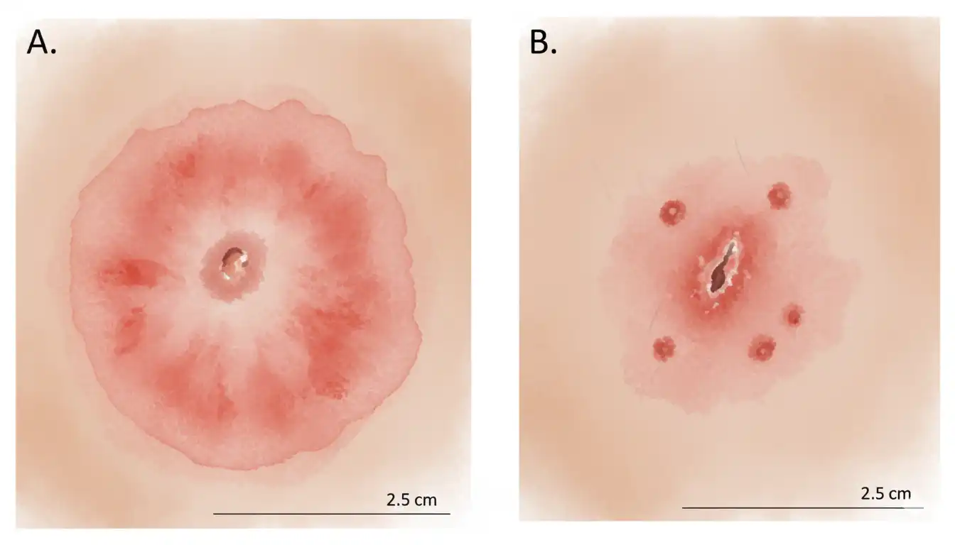 ugryzienie Latającego kleszcze ( strzyżaka )