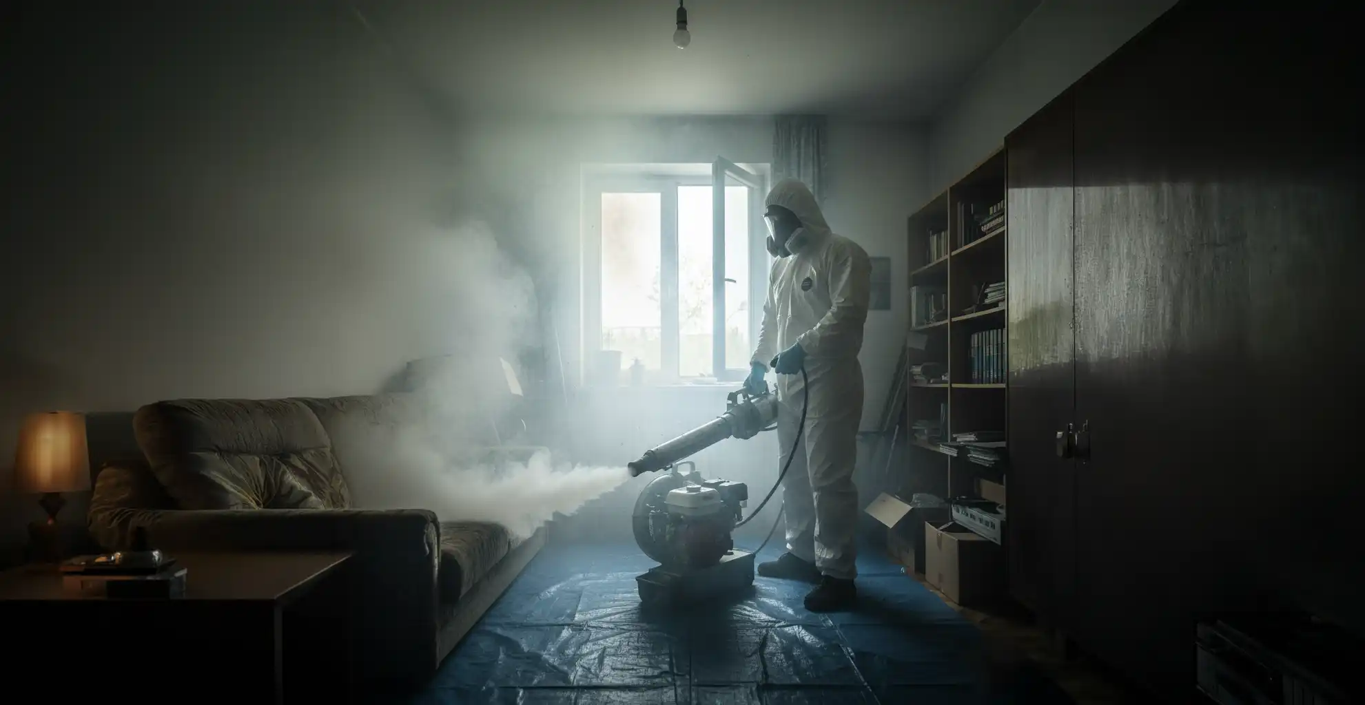 grafika przedstawiającego technika zajmującym się odpluskwianiem w warszawie