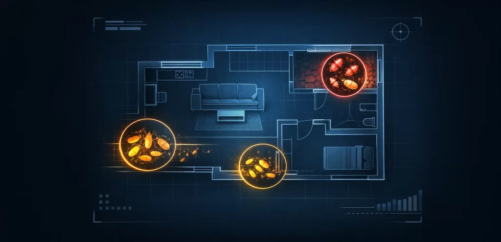 Plan mieszkania z zagrozeniami