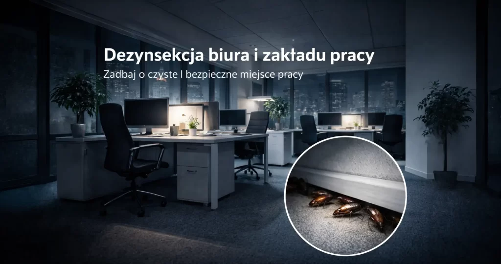 Dezynsekcja biura i zakładu pracy – karaluchy w biurze przy listwie przypodłogowej
